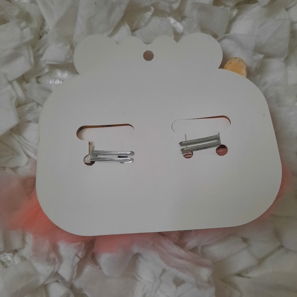 Multicolored Glitter Bunny Tutu Hair Bow Set 2 Rabbit Bows NWOT Rainbow - Picture 4 of 4